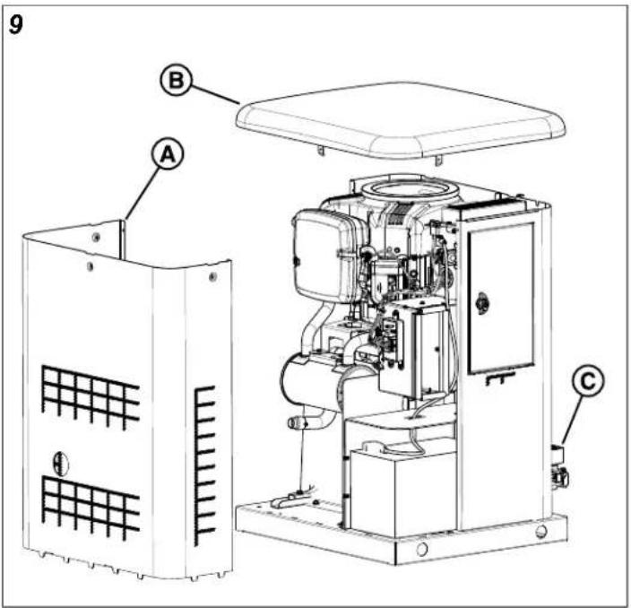 BRIGGS & STRATTON Power Protect 12kW - Panes de acces - Instalación y remoción - 1