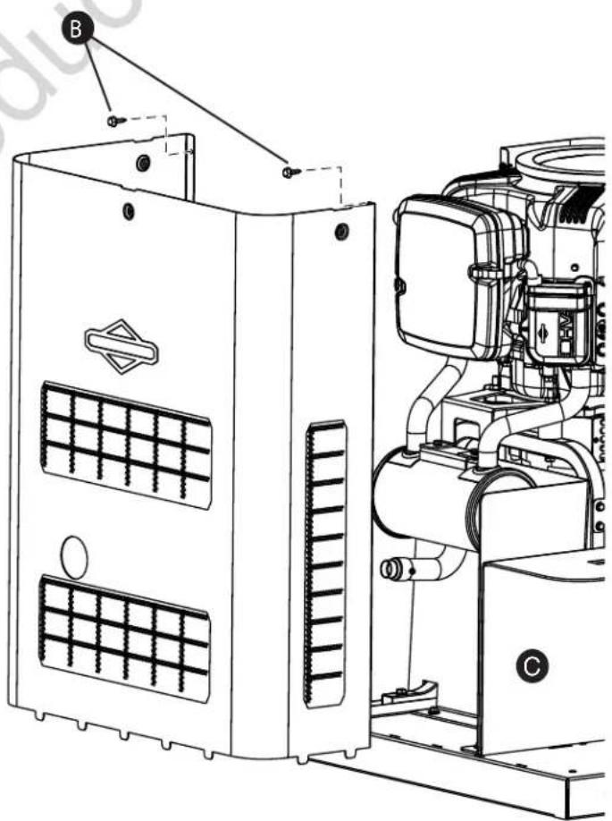 BRIGGS & STRATTON Power Protect 10kW - Para asegurar el panel frontal: - 1