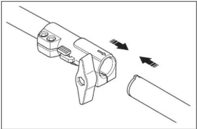 HUSQVARNA 525iLK - So bauen Sie das zweiteilige Führungsrohr zusammen - 3