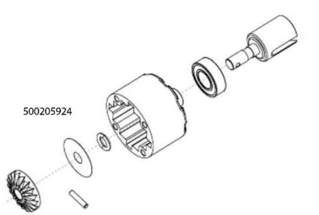 Carson Virus 4.1 4S Brushless - DIFFERENZIAL VORNE / HINTEN · DIFFERENTIAL FRONT / REAR - 1