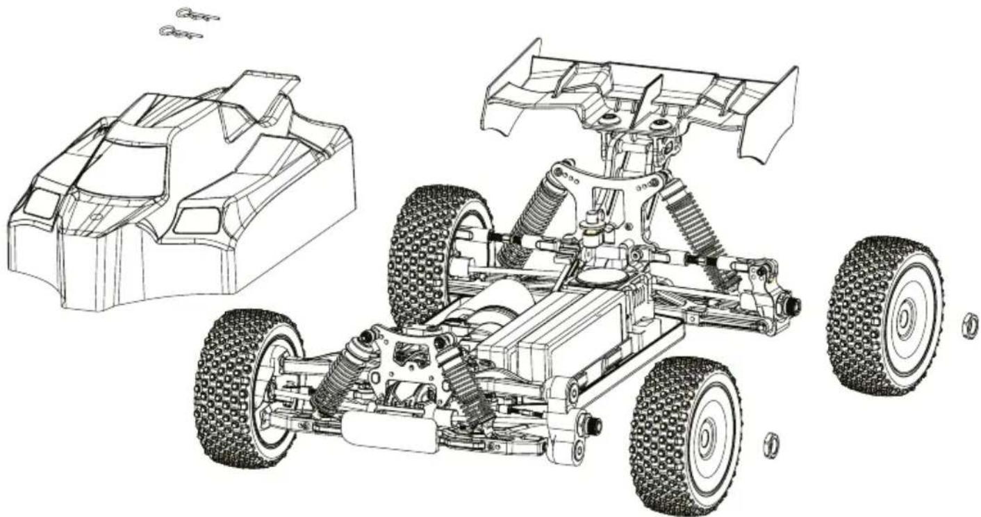 Carson Virus 4.1 4S Brushless - KAROSSERIE · BODY - 1