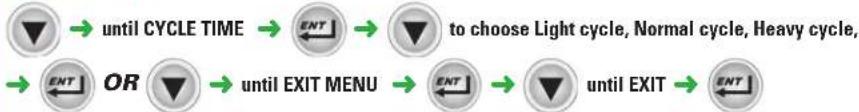 Hobart LXEC3 - WASH CYCLE allows the customization of total run time. - 1