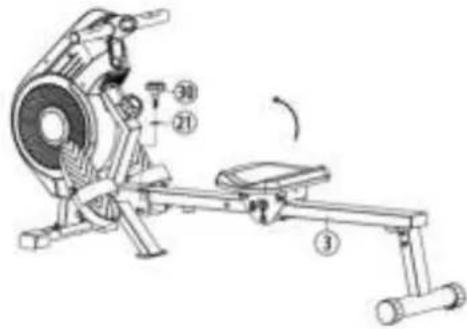 Christopeit RW 500 - Fonction de réduire gain de place - 1