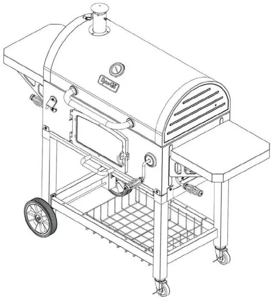 Dyna-Glo DGN576DNCD - PARRILLA A CARBÓN PARA TRABAJO PESADO - 1