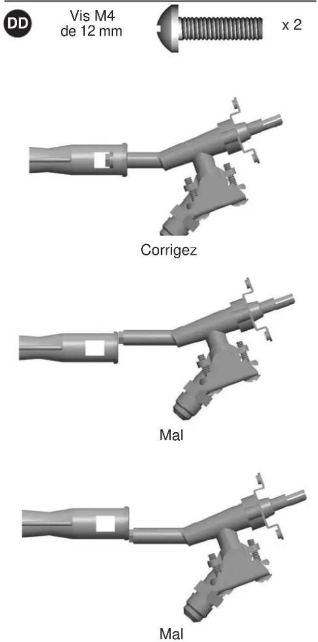 DD Vis M4 de 12 mm x 2 Corrigez Mal Mal