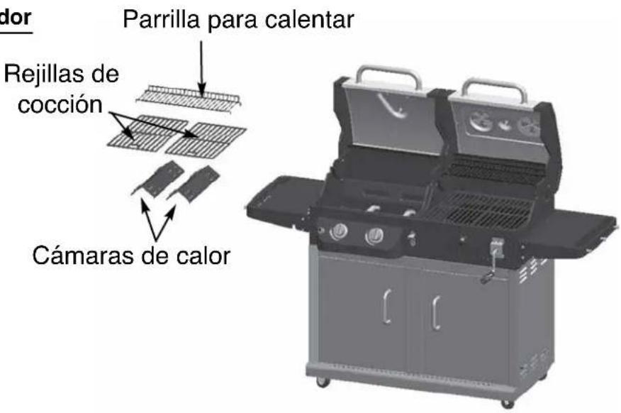 Dyna-Glo DGP730SNBD - Extracción del ensamble del quemador - 1