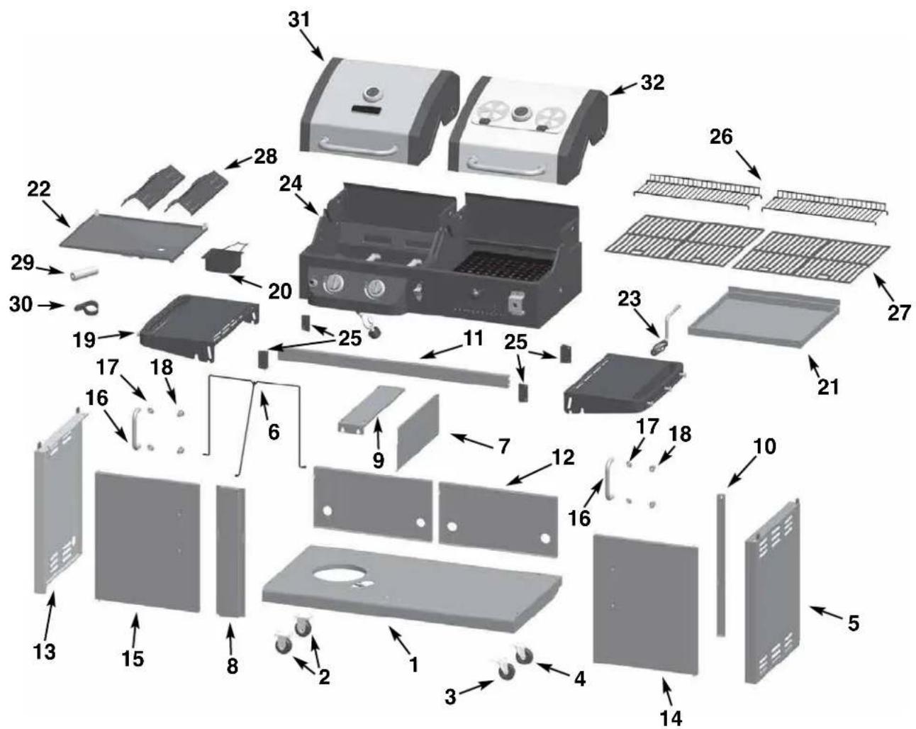 Dyna-Glo DGP730SNBD - CONTENU DE L'EMBALLAGE - 1
