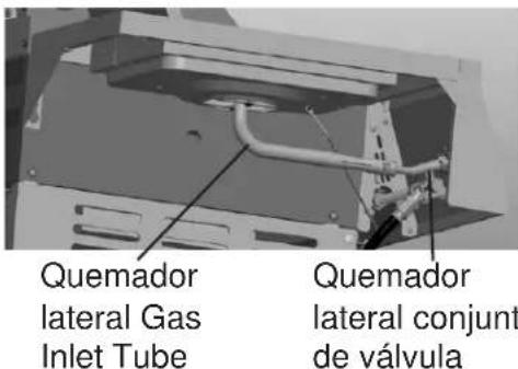 Quemador lateral Gas Inlet Tube Quemador lateral conjunt de válvula