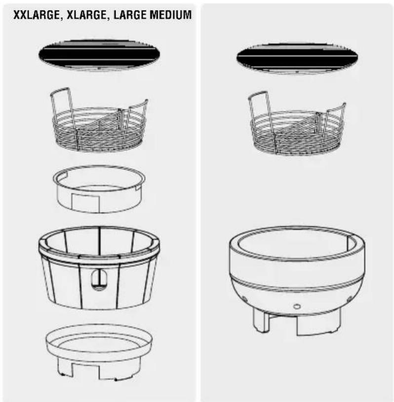 yakiniku Kamado - MONTAJE XXLARGE, XLARGE, LARGE Y MEDIUM KAMADO - 3