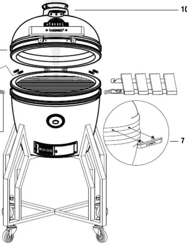 yakiniku Kamado - ASSEMBLAGE XXLARGE, XLARGE, LARGE ET MEDIUM KAMADO - 7