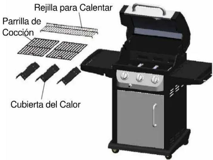 Rejilla para Calentar Parrilla de Cocción Cubierta del Calor