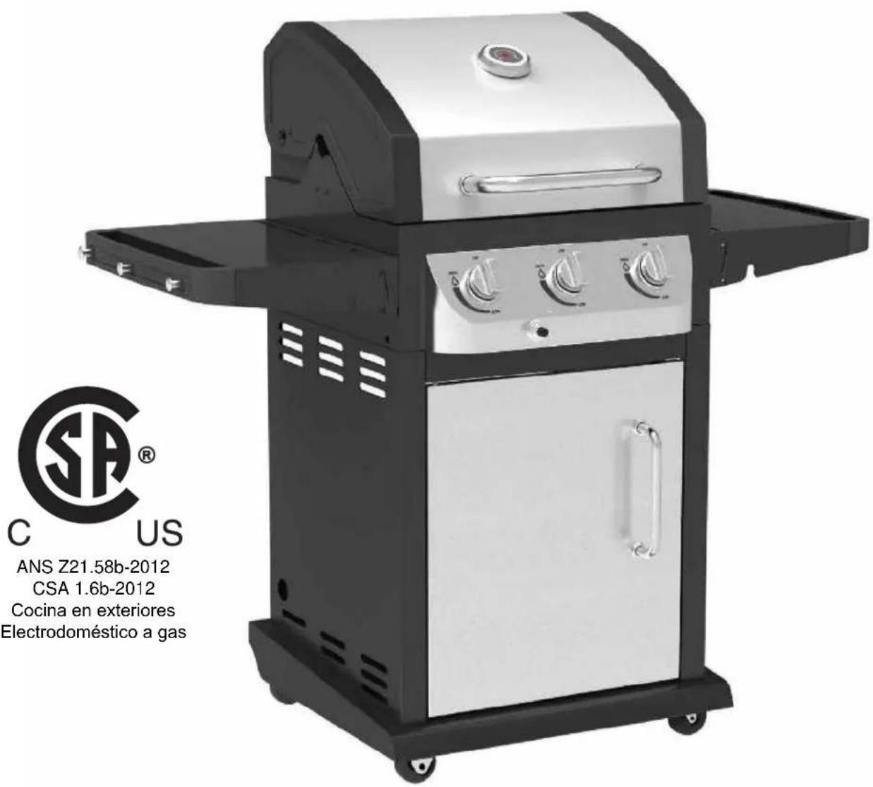 C US ANS Z21.58b-2012 CSA 1.6b-2012 Cocina en exteriores Electrodoméstico a gas