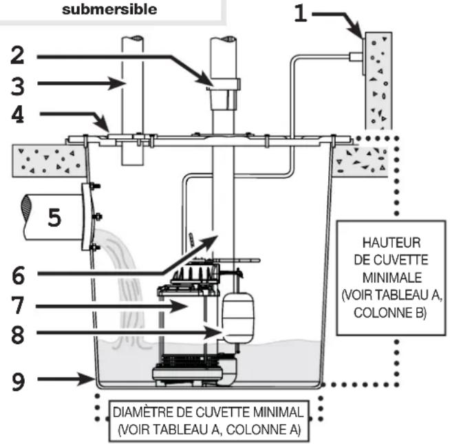 Wayne CDU980E - DIAGRAMMES D'INSTALLATION DE POMPES DE PUISARD TYPIQUES - 1