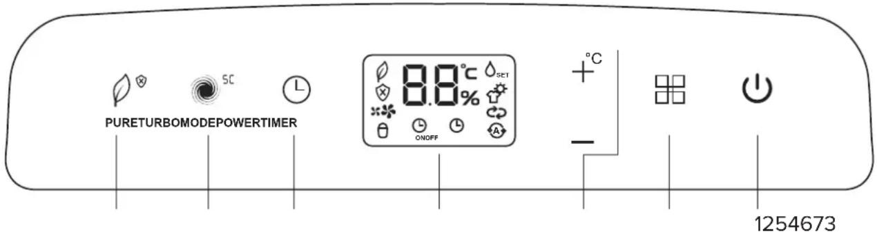 PURETURBOMODEPOWERTIMER SC L 8.8°C SET ON/OFF +°C - 1254673