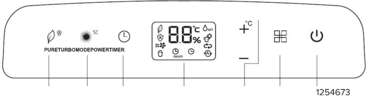 PURETURBOMODEPOWERTIMER SC L 8.8°C SET ONOFF +°C - 1254673
