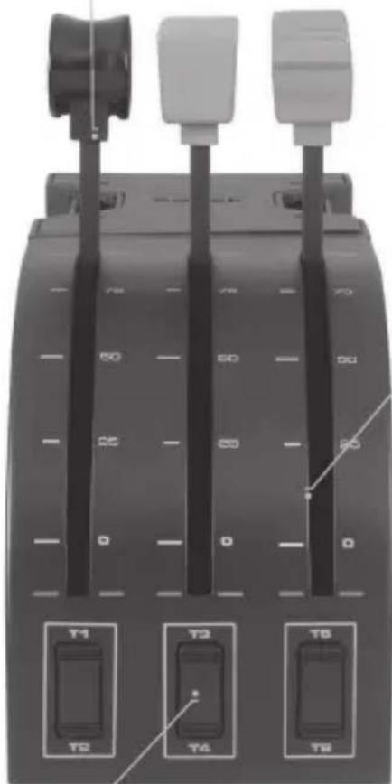 SAITEK Pro Flight Rudder Pedals - LEVER KNOBS - 1