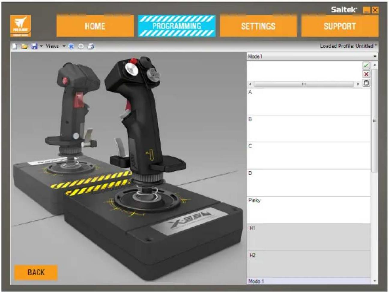 SAITEK Pro Flight X55 Rhino H.O.T.A.S. - PROGRAMMING TAB - 1