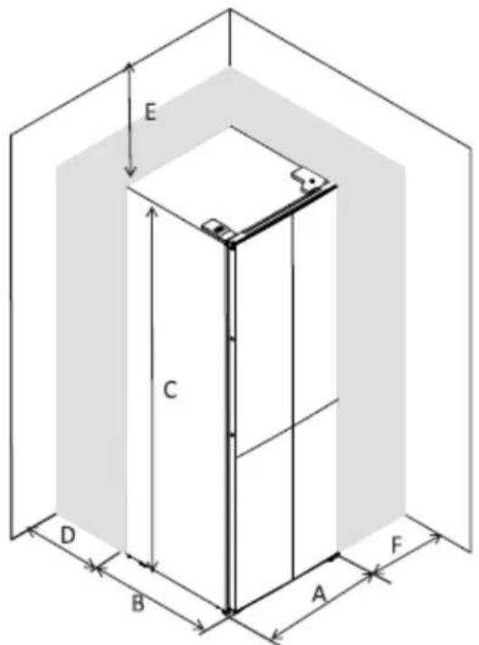 CONTINENTAL EDISON CERA4D464IX - L'espace ci-dessous est requis pour le réfrigé rateur - 1