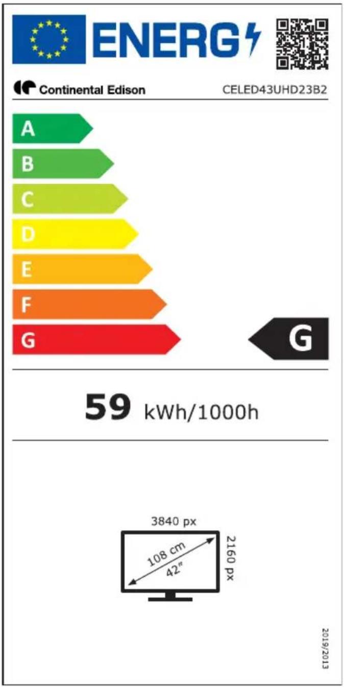 CONTINENTAL EDISON CELED43UHD23B2 - Remarque Importante - 1