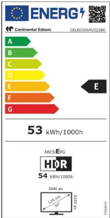 CONTINENTAL EDISON CELED50SAV222B6 - ACCESSOIRES : - 1