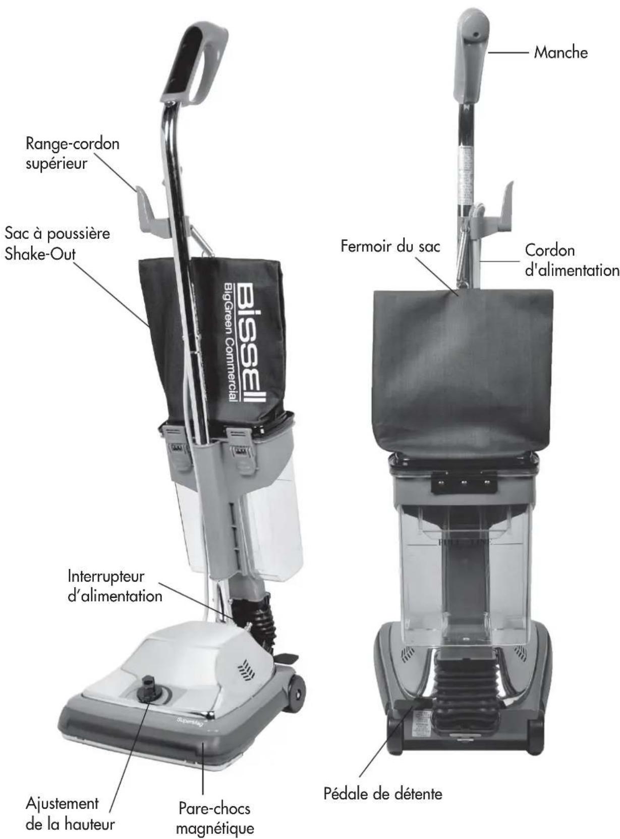 BISSELL BigGreen Commercial BG102DC - Schéma du produit - 1
