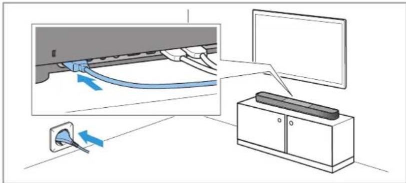 SENNHEISER AMBEO SB02 - Brancher I'AMBEO Soundbar sur le secteur - 1
