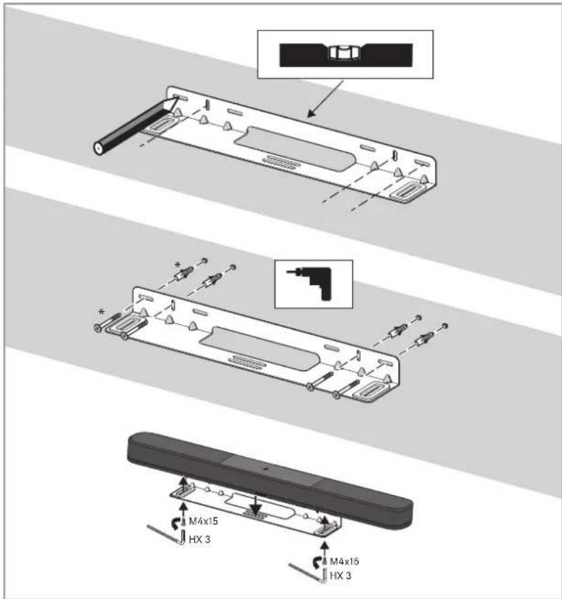 SENNHEISER AMBEO SB02 - Monter la Soundbar sur le mur - 1