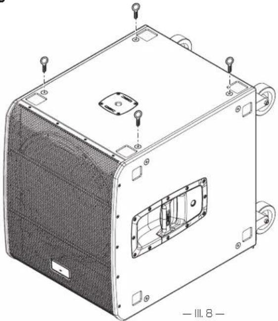 QSC LS118 - Utilisation des points de suspension intégrés au LS118 - 2