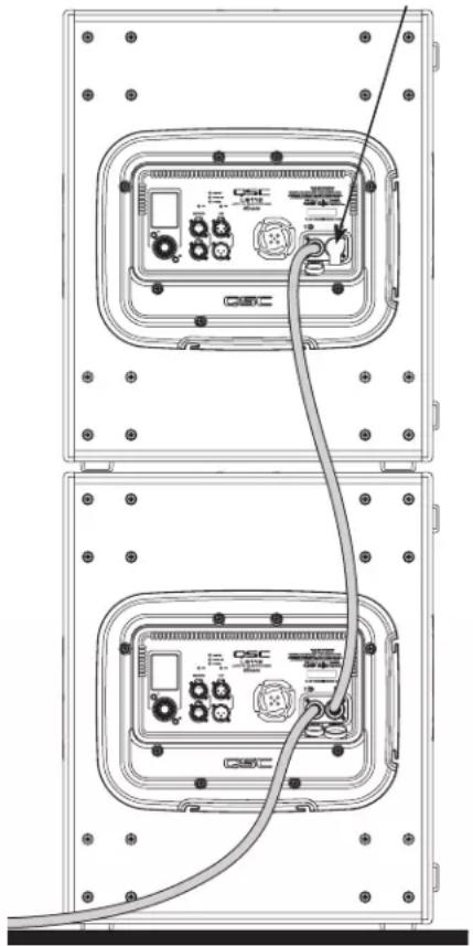 QSC LS118 - Connexion en chaîne en utilisant des cordons de raccordement - 3
