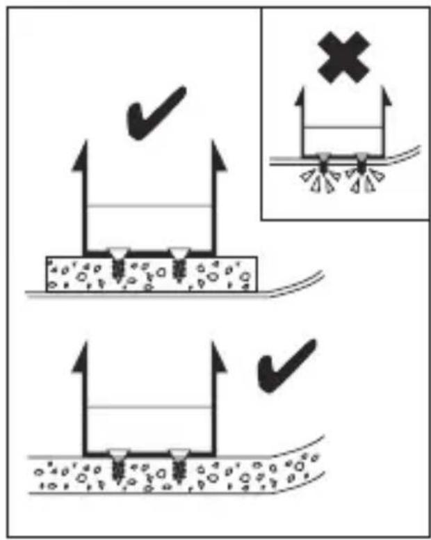 Diagram illustrating surface roughness inspection with checkmarks and cross symbols, showing structural deformation under load.