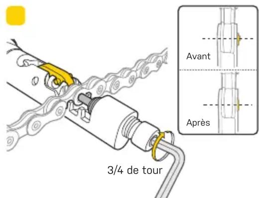 Topeak Ninja C - COMMENT REMPLACER LA GOUPILLE DE CHAÎNE - 7