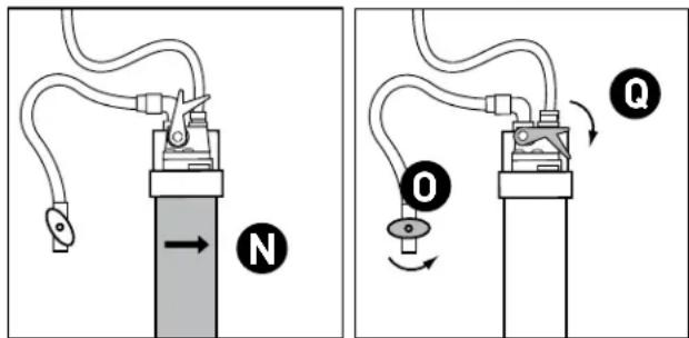 Diagram illustrating a mechanical or electrical setup with labeled components and directional arrows, including symbols N and Q.