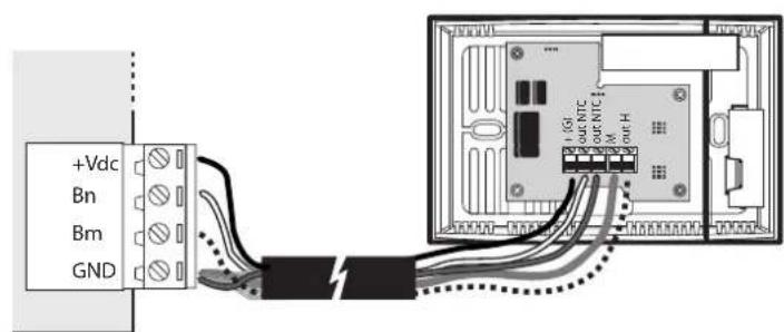 Carel Sensors DP - Câblage de la sonde avec sortie en tension ou courant - 1