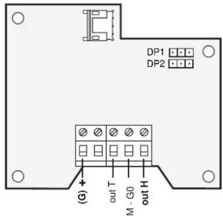 Carel Sensors DP - Anschluss des Fühlers mit Analogausgang - 1