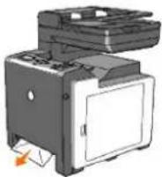 DELL 2135cn - Clearing Paper Jams From the Single Sheet Feeder - 3