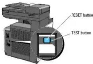 RESET button TEST button