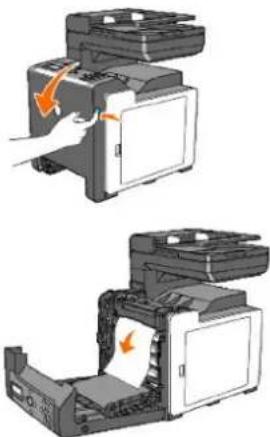 DELL 2135cn - Clearing Paper Jams From the Tray 1 - 4