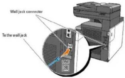 Wall jack connector To the wall jack