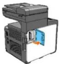 DELL 2135cn - Removing the Optional Memory Card - 4