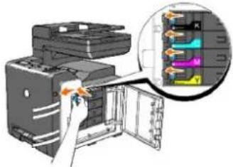 DELL 2135cn - Installing the Toner Cartridges - 3