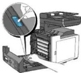 DELL 2135cn - Cleaning the CTD Sensor Inside the Printer - 2