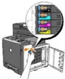 DELL 2135cn - Installing a New Toner Cartridge - 3