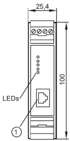 IFM QZ9000 - Schéma d'encombrement - 1