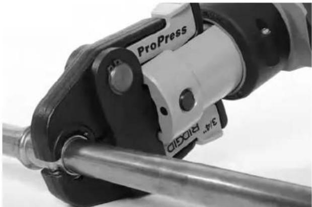 RIDGID RP 350 - Pressing A Fitting With Typical Scissor Jaws - 2