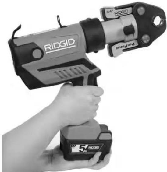 RIDGID RP 350 - Pressing A Fitting With Typical Scissor Jaws - 1