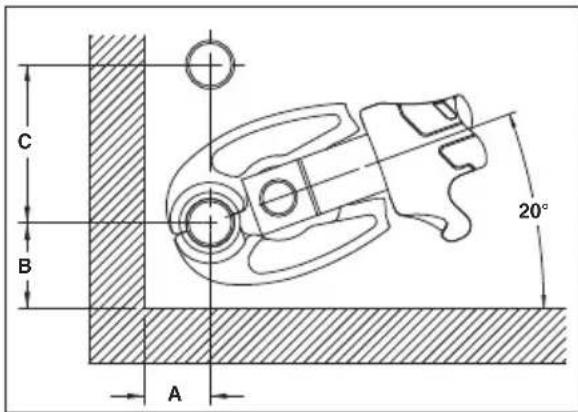 RIDGID RP 115 - Requisitos de espacio - 2
