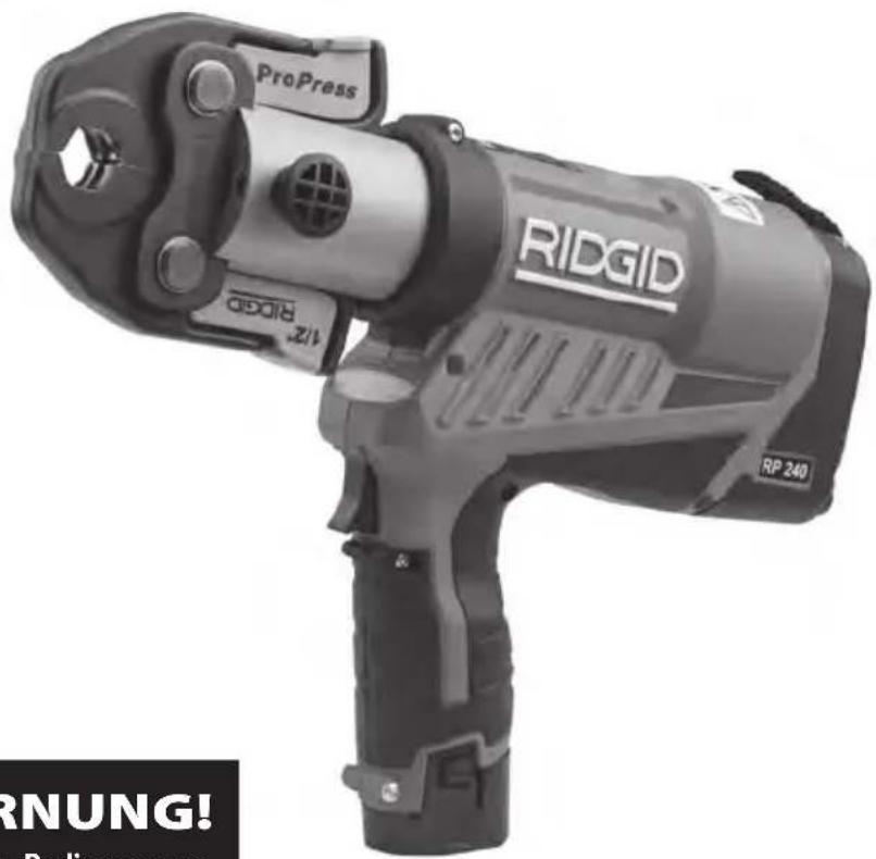 RIDGID RP 240 - ADVERTENCIA - 1