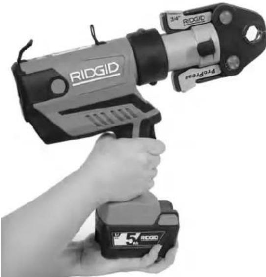RIDGID RP 351 - Pressing A Fitting With Typical Scissor Jaws - 1