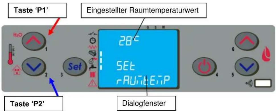 Anselmo Cola Betta - Raumtemperatur-Sollwert ändern - 1