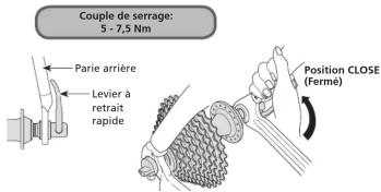 SHIMANO FHM756 - Mise en place du moyeu avec retrait rapide - 4